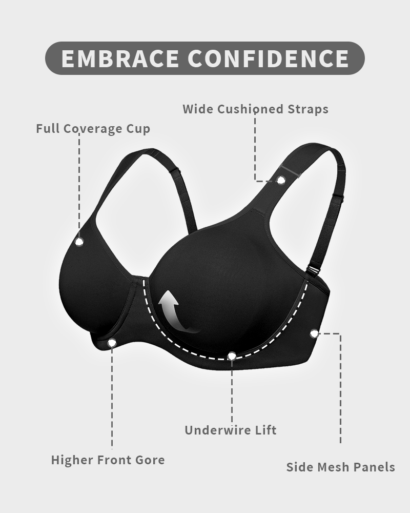 Soft Plus Size Full Coverage Unlined Minimizer Bra