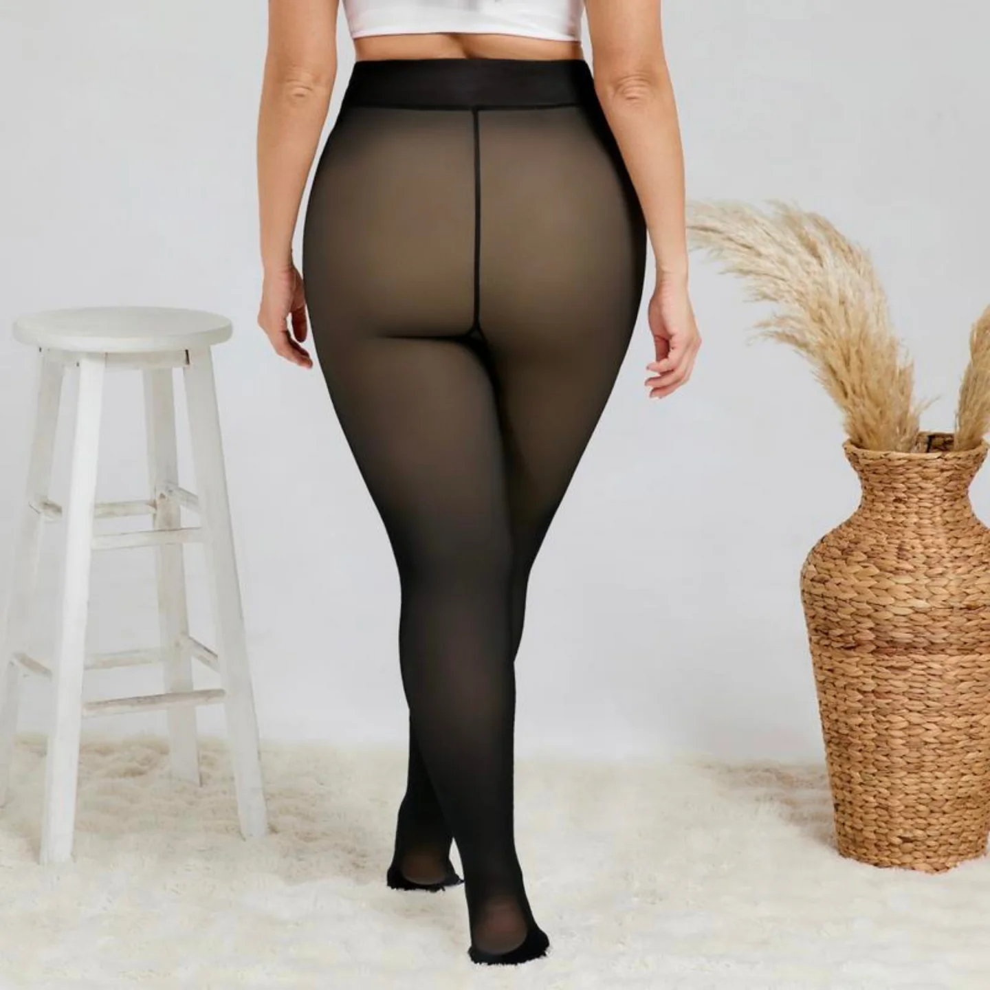 New model One-Seam Translucent Fleece Lined Tights
