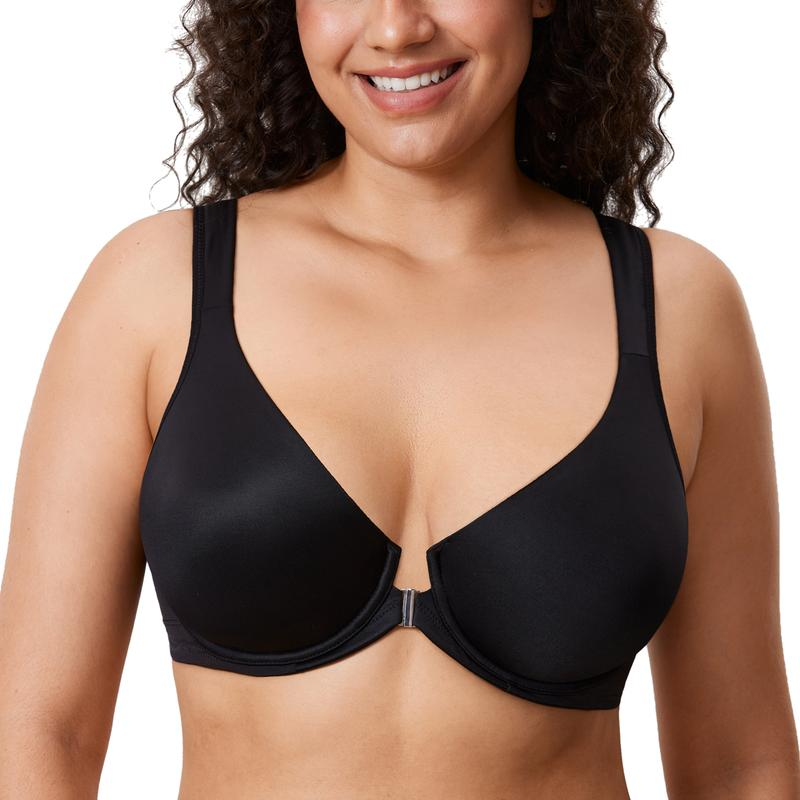 Women's Front Closure Bras Plus Size Underwire Unlined Back