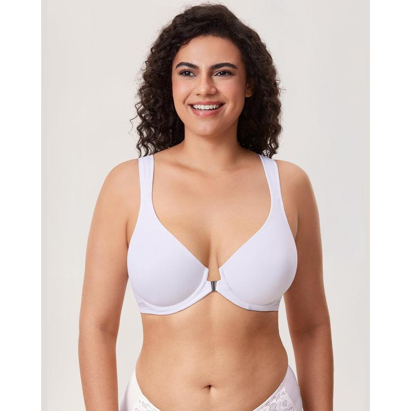 Women's Front Closure Bras Plus Size Underwire Unlined Back