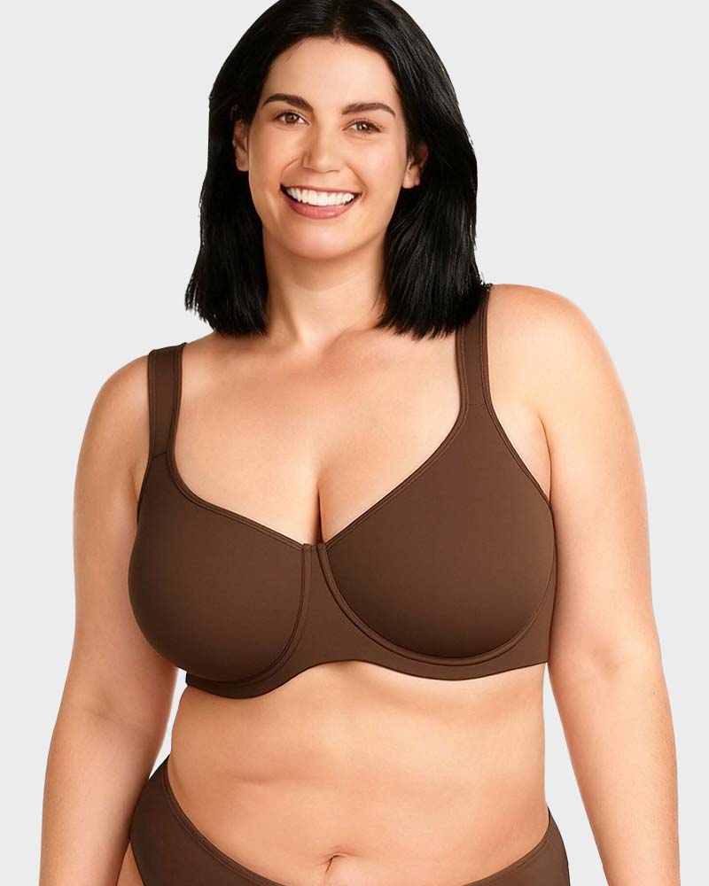 Soft Plus Size Full Coverage Unlined Minimizer Bra