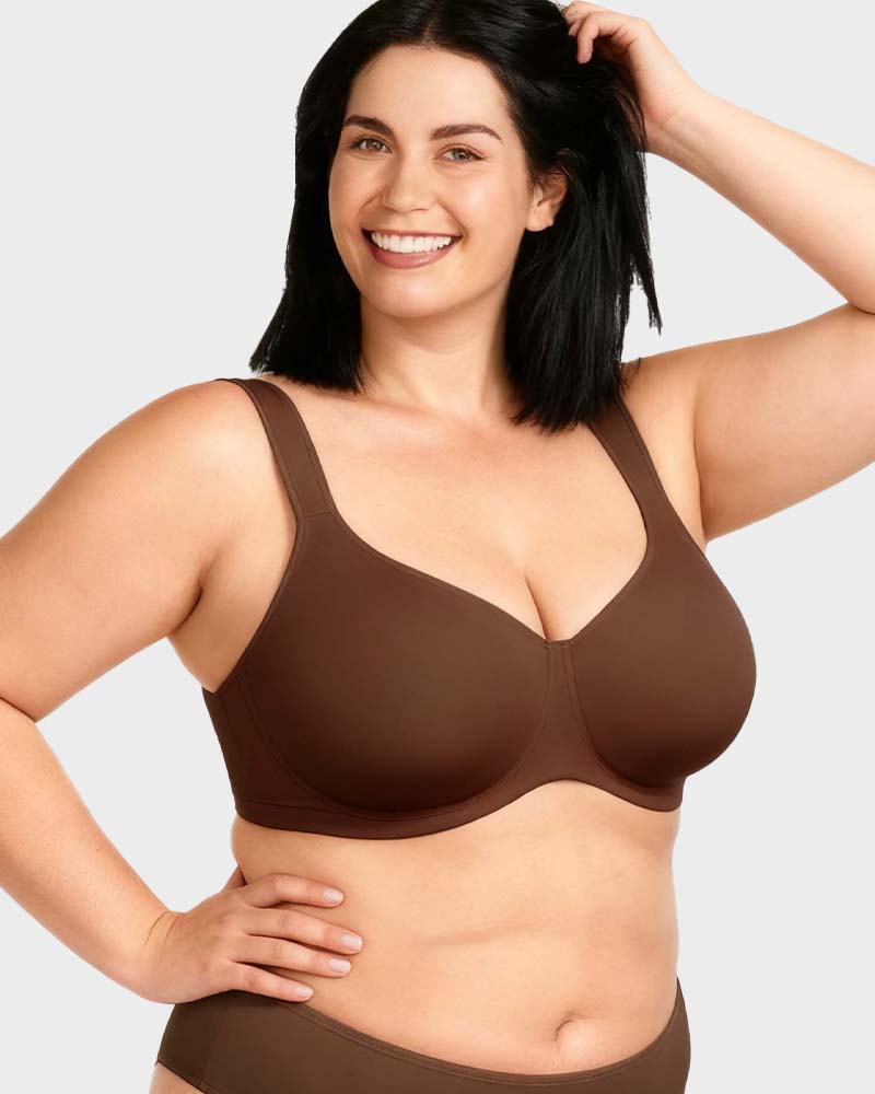 Soft Plus Size Full Coverage Unlined Minimizer Bra