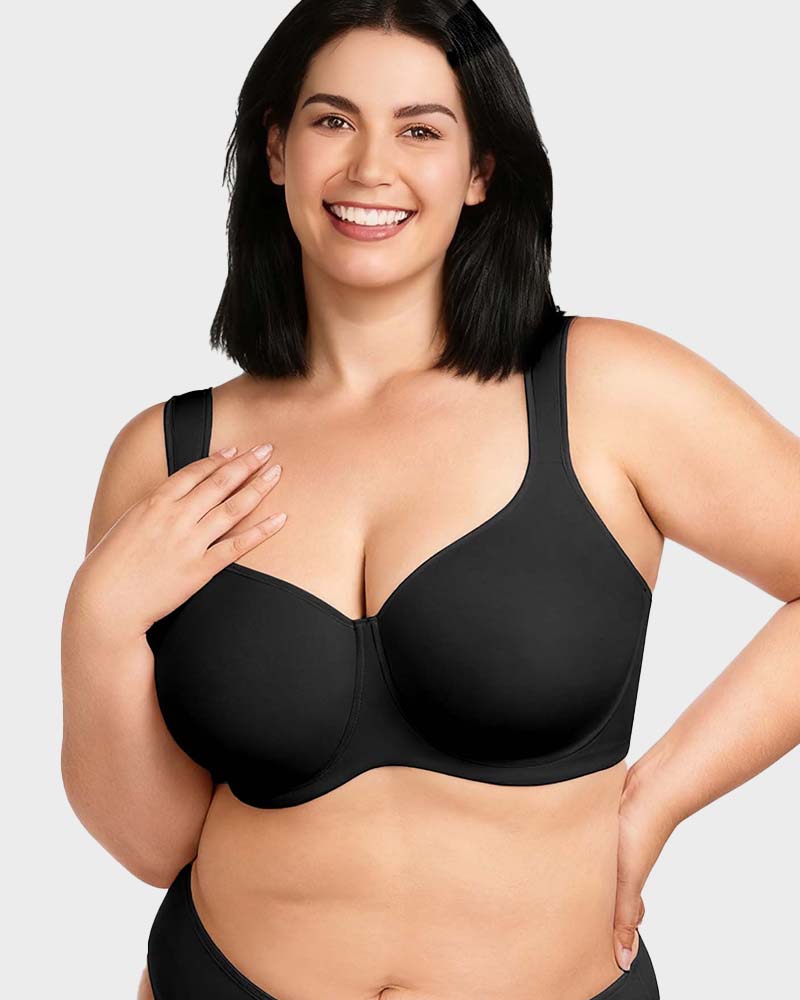Soft Plus Size Full Coverage Unlined Minimizer Bra